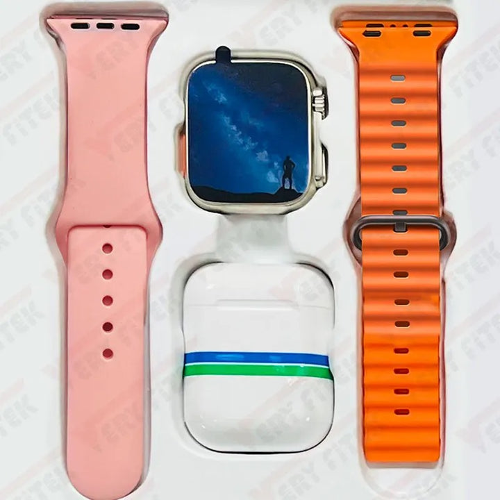 SMART WATCH I8 ULTRA INFINITY BIG 2.0 + PULSERA + AURICULARES